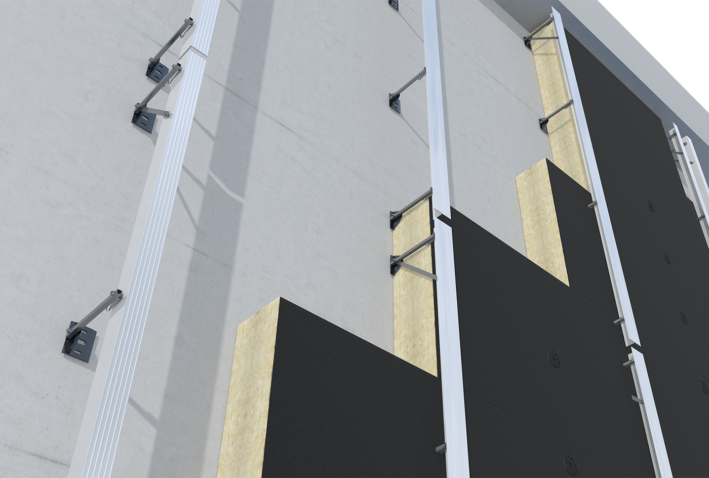 clip on external system facade 2